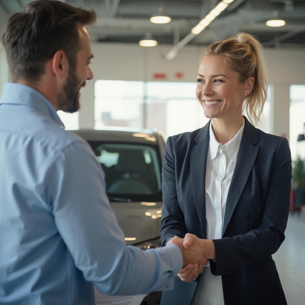 Closing the Car Deal with a Handshake