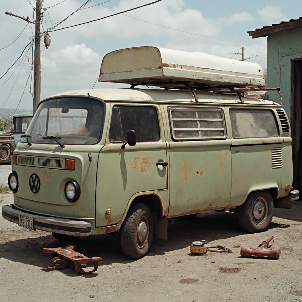 Coffee Car and T2 Transporter Side by Side