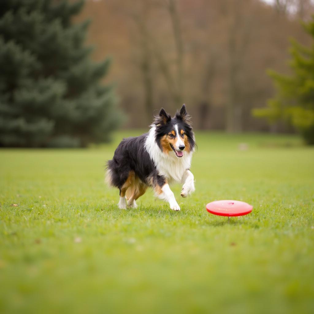 Collie Dog Exercising