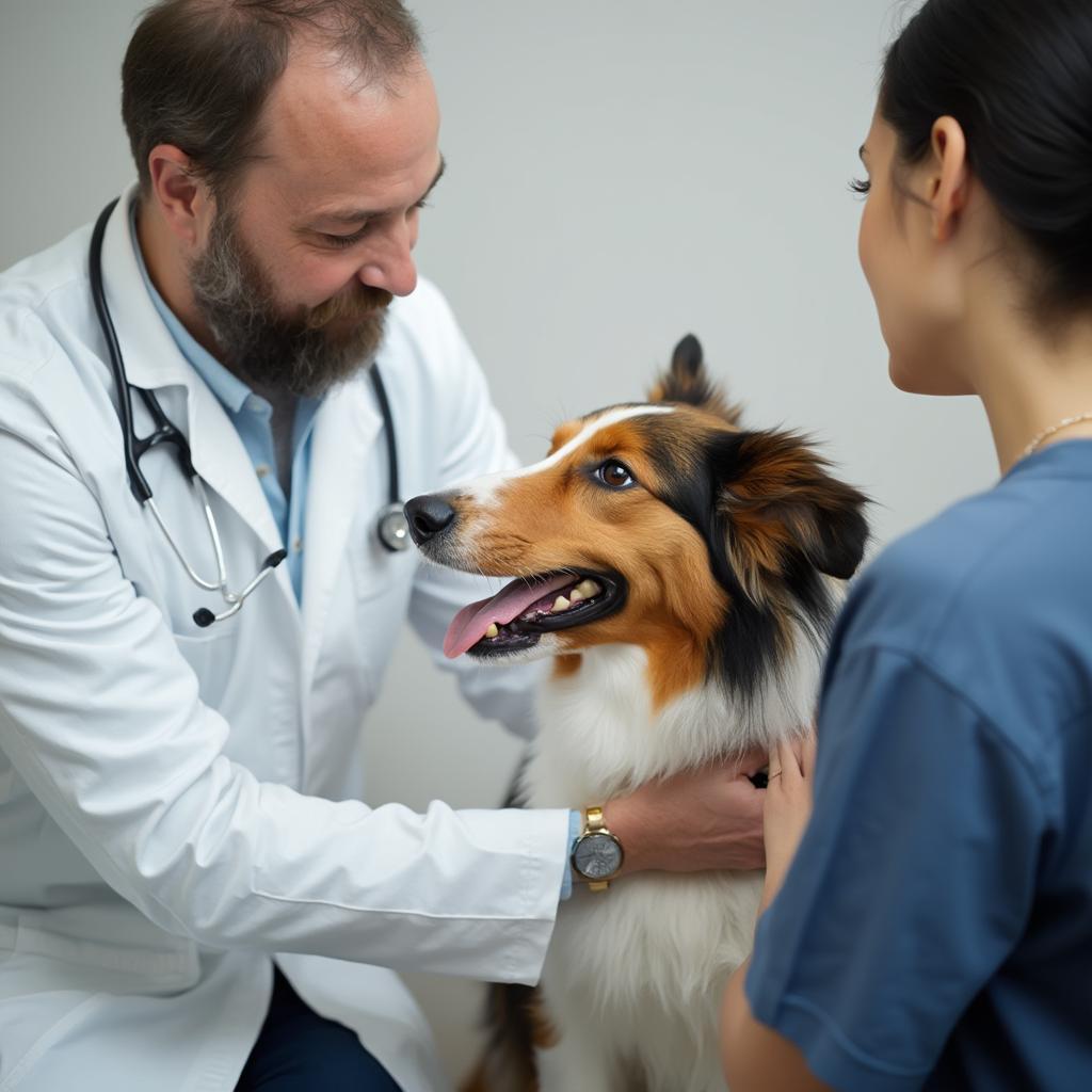 Collie at the Vet