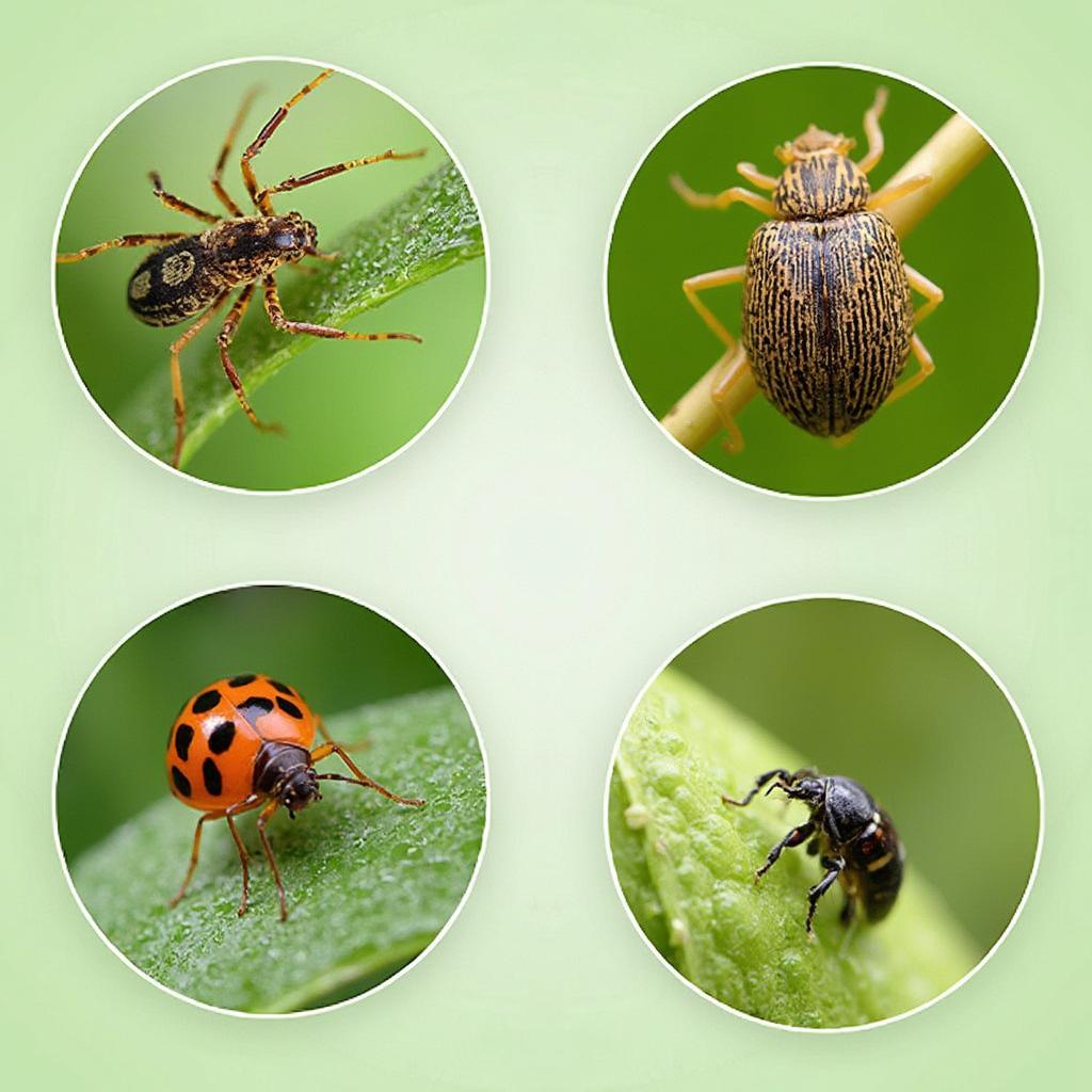 Common indoor plant pests like spider mites, mealybugs, and aphids.