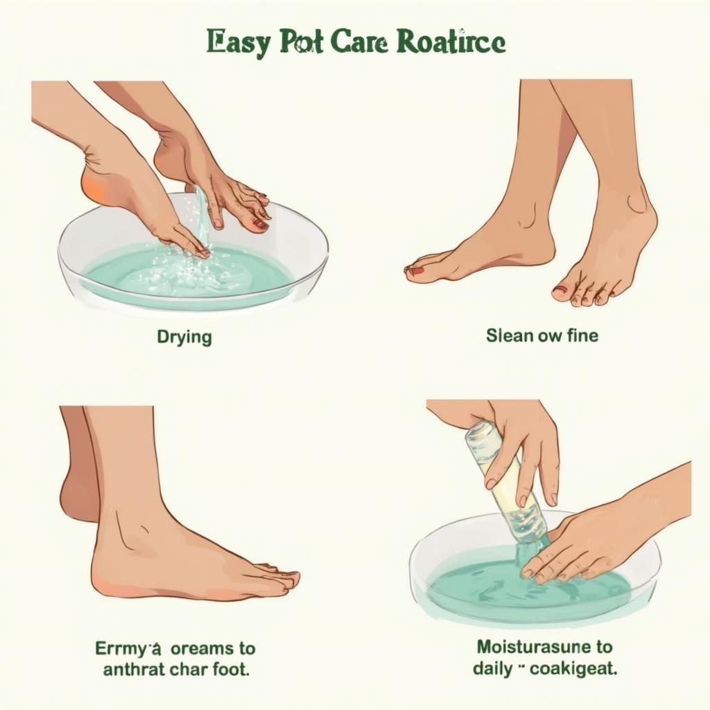 Daily foot care routine for healthy feet