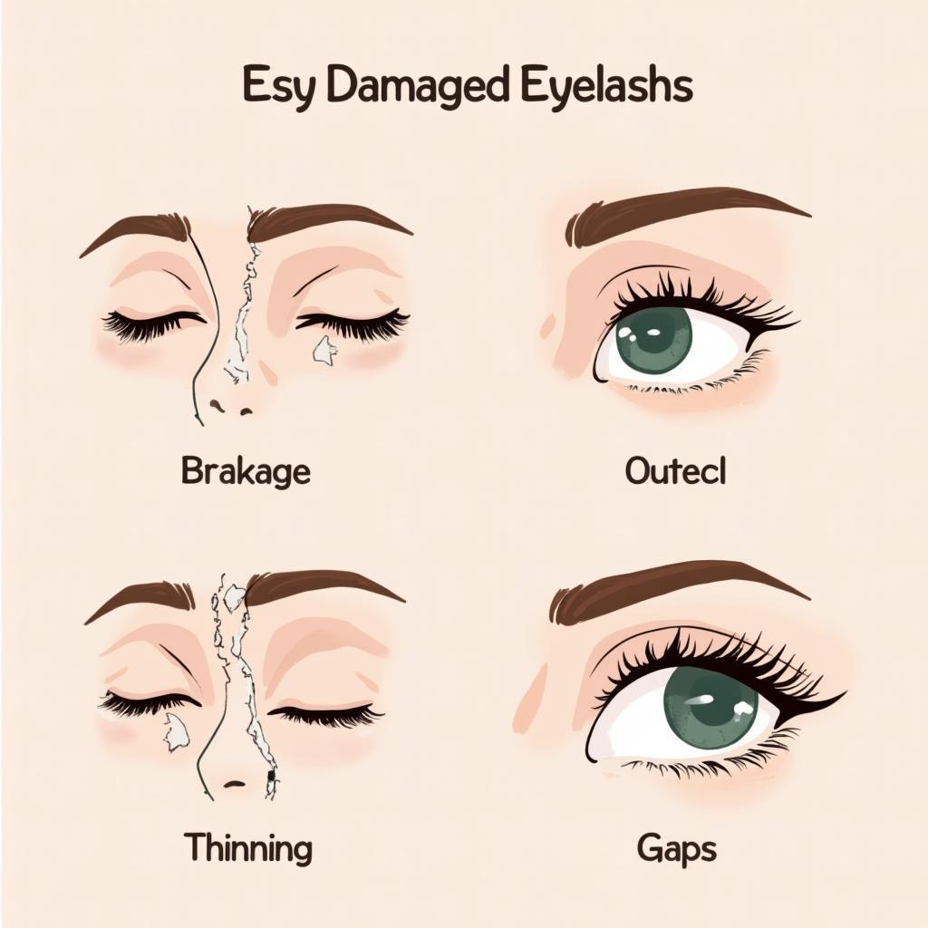 Signs of Damaged Eyelashes