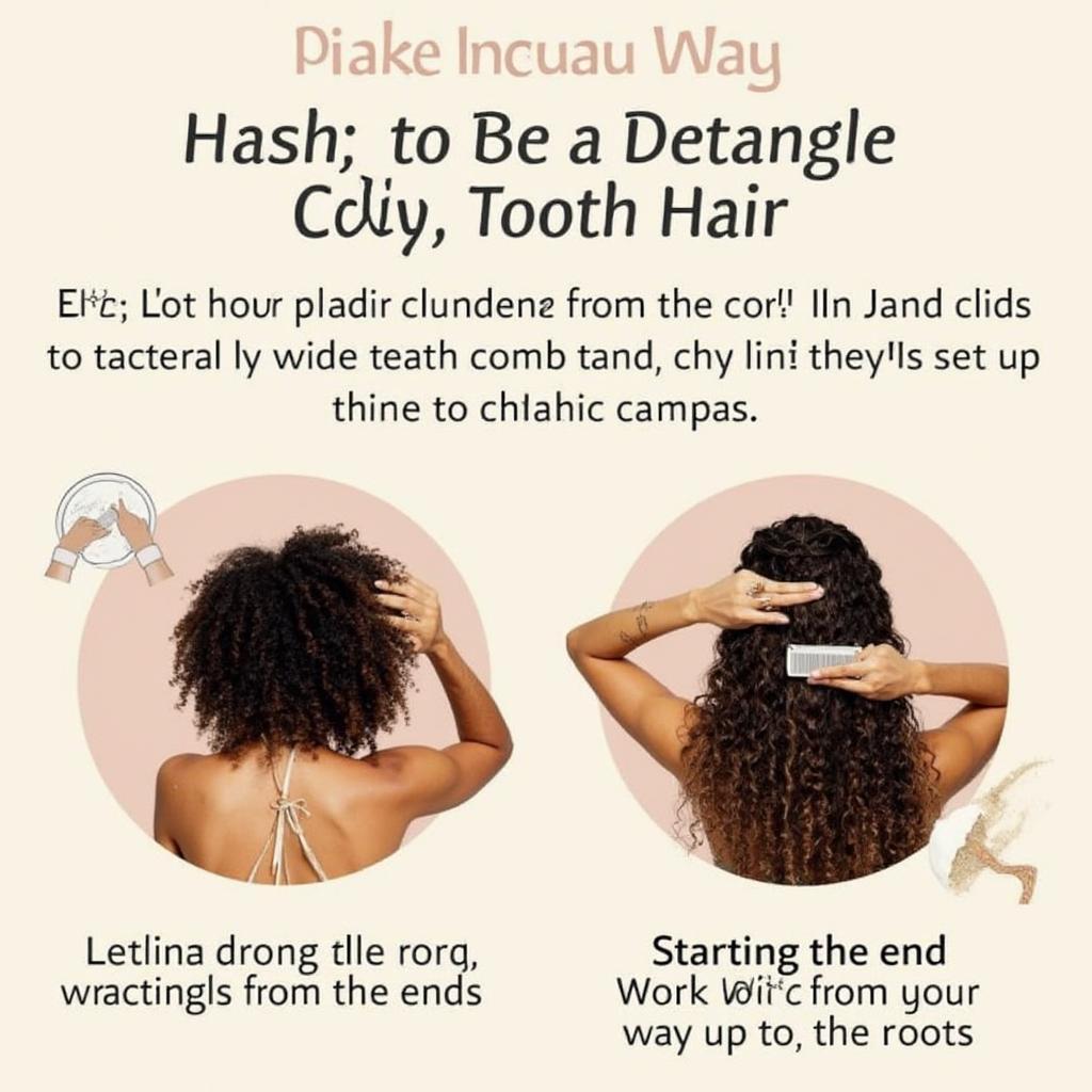 Detangling Curly Hair with a Wide-Tooth Comb