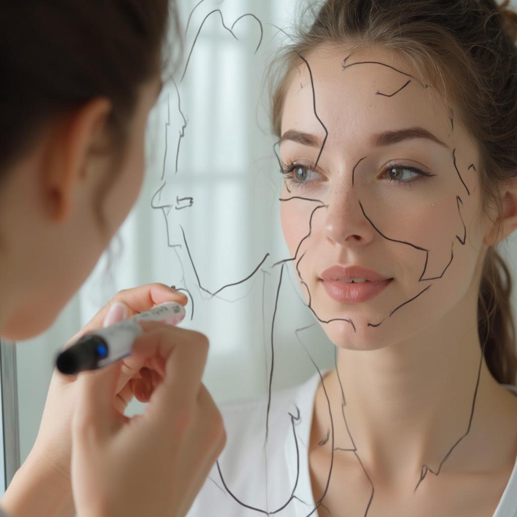 Determining Your Face Shape Using a Mirror