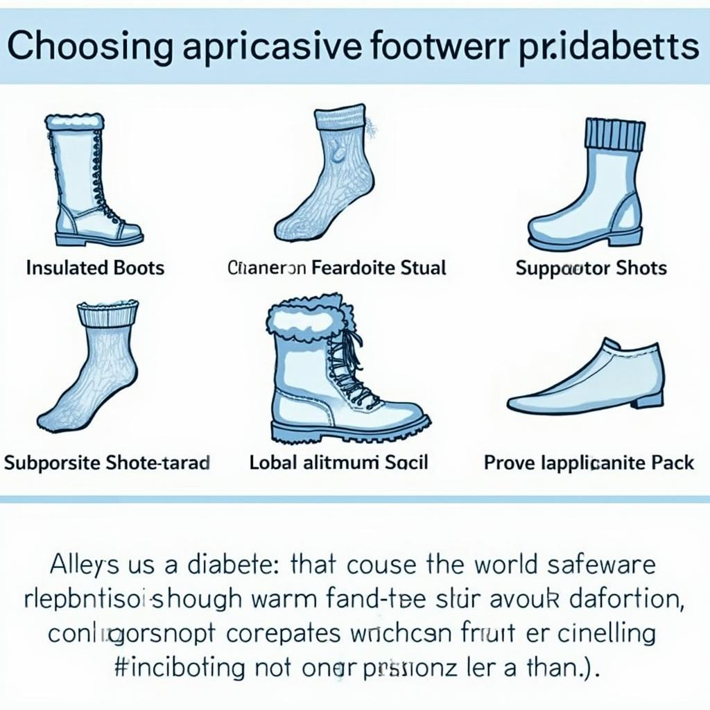 Different winter footwear options for diabetics