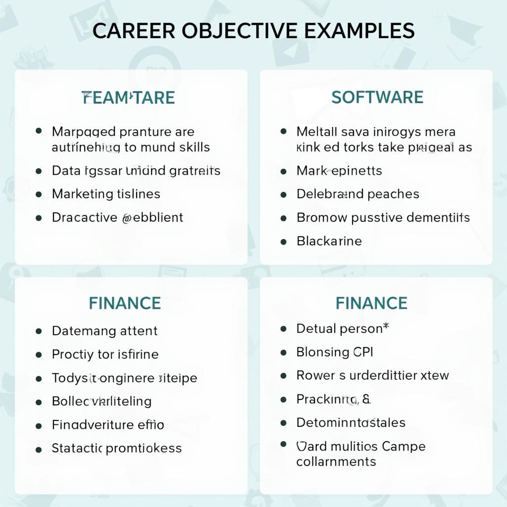 Examples of Career Objectives for Different Industries