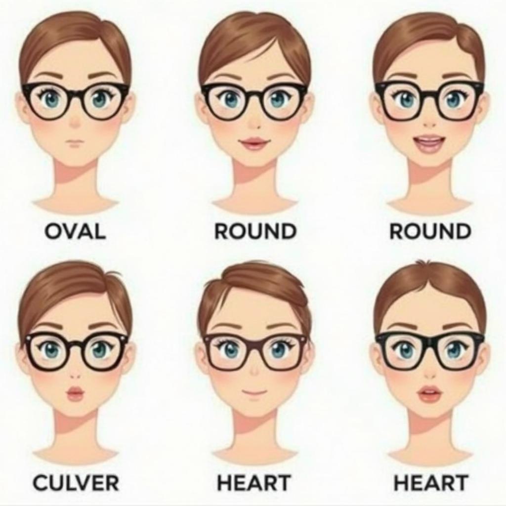 Different Face Shapes and Suitable Eyeglasses