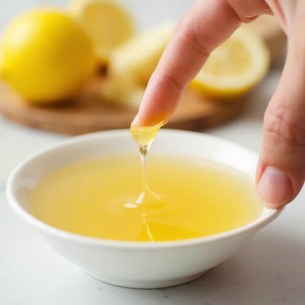 DIY Nail Strengthening Mask with Lemon and Honey