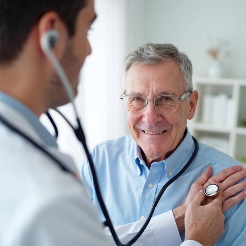 Doctor Checking Patient Heartbeat