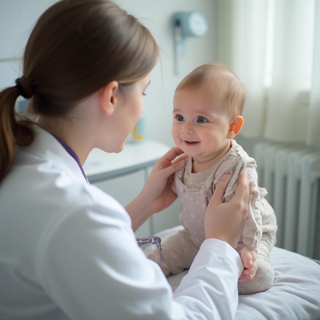 Pediatrician Examining Baby in Telugu Clinic