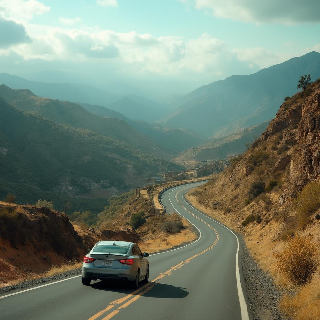 Driving on a scenic Mexican highway