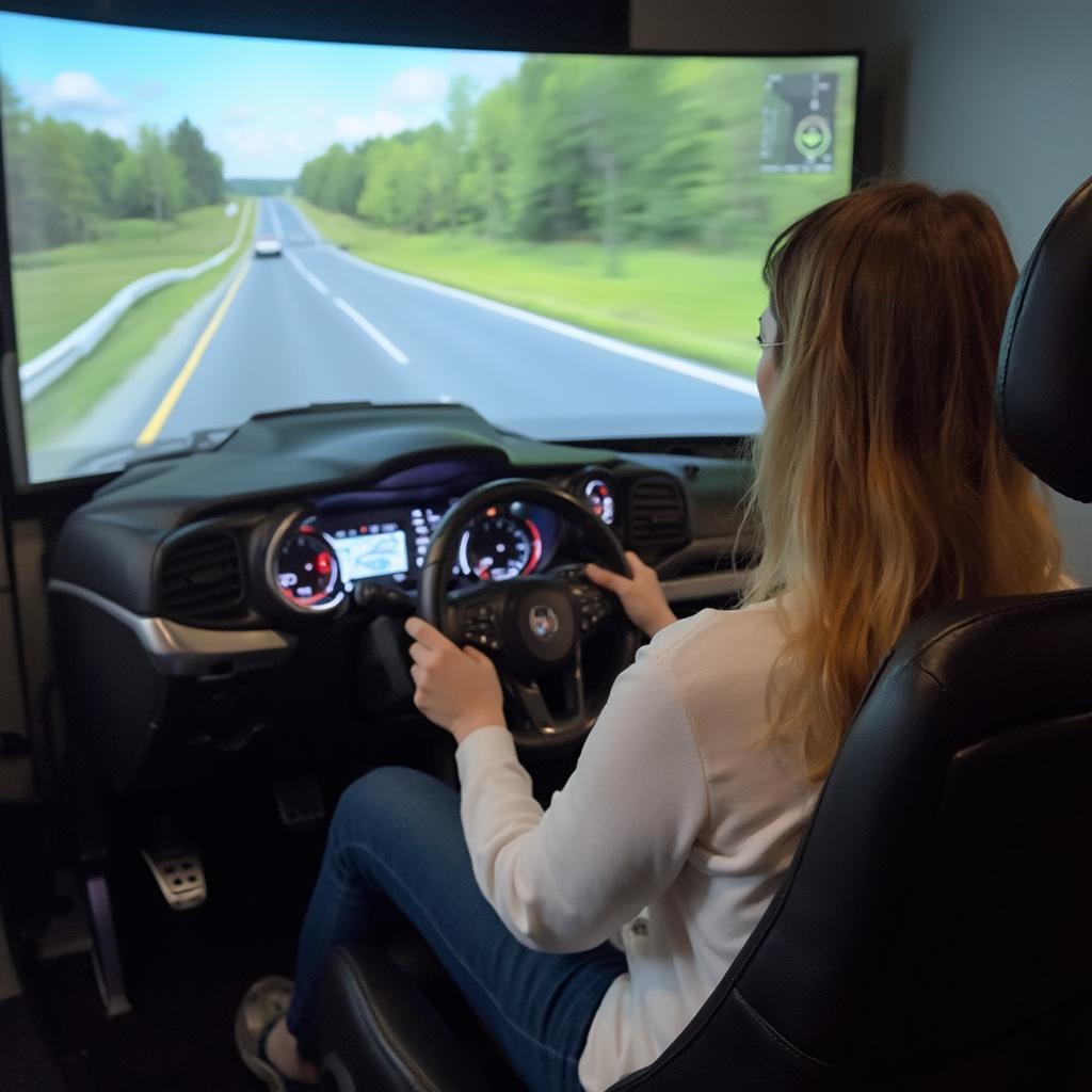 Using a driving simulator for practice