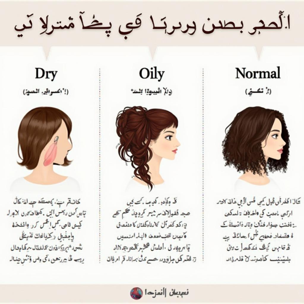 Identifying Dry, Oily, and Normal Hair Types in Urdu