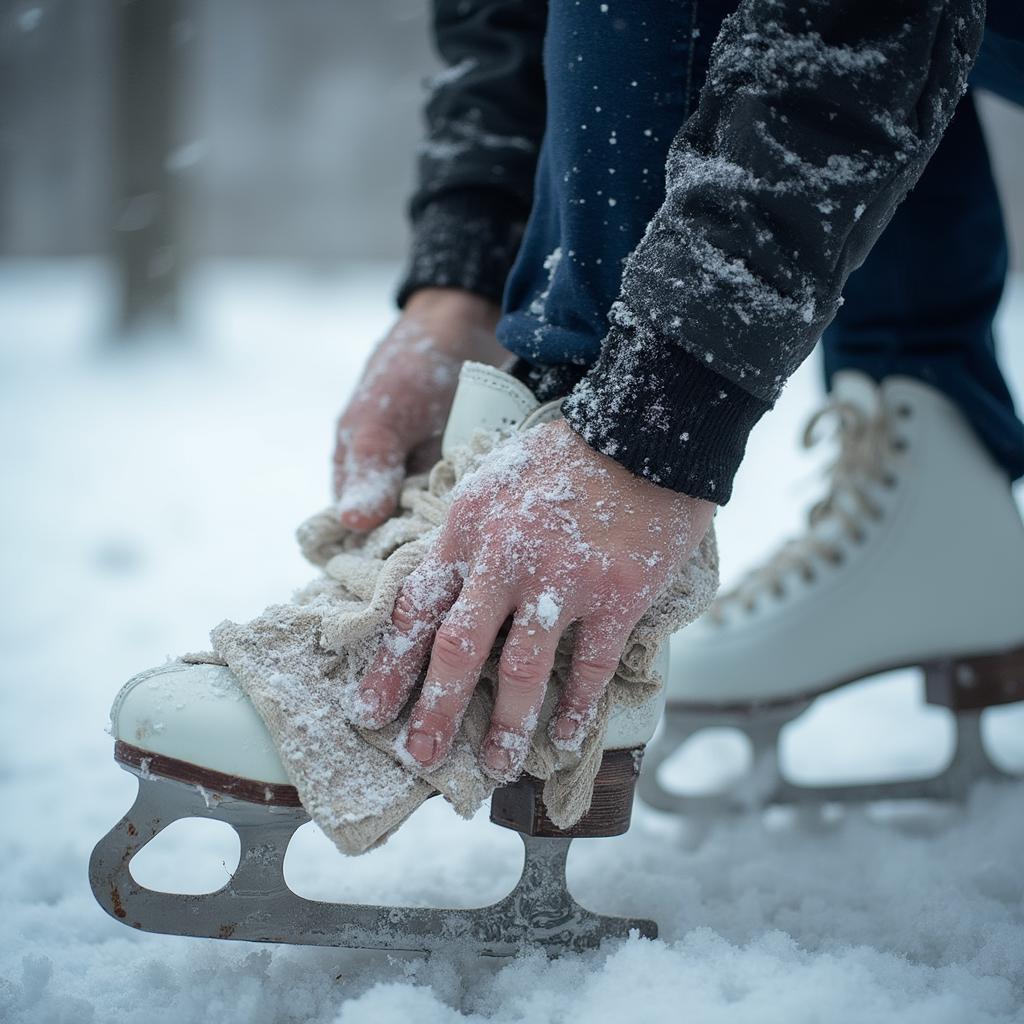 Drying Ice Skates After Each Session