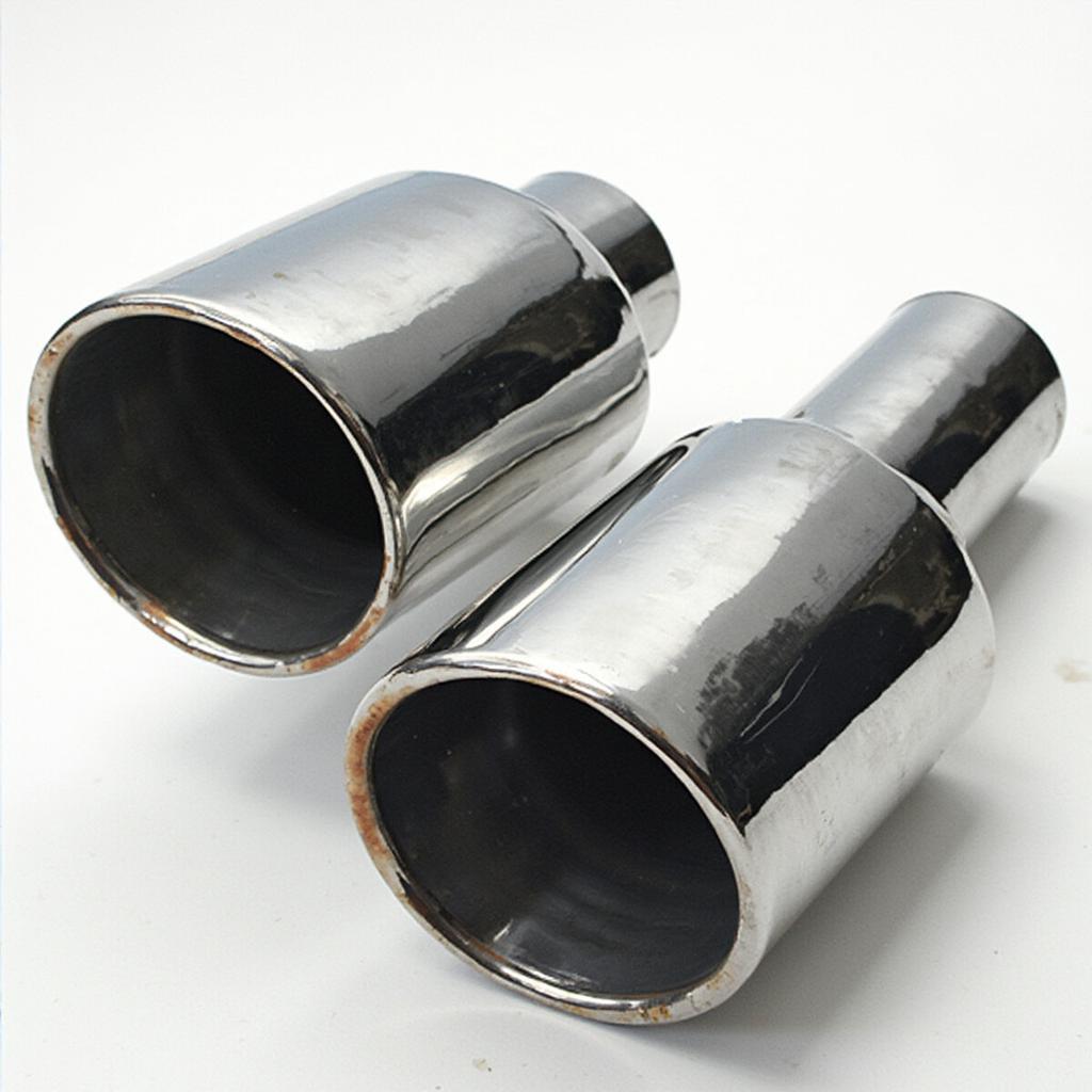 Dual Chrome Exhaust Tips on a Classic Car