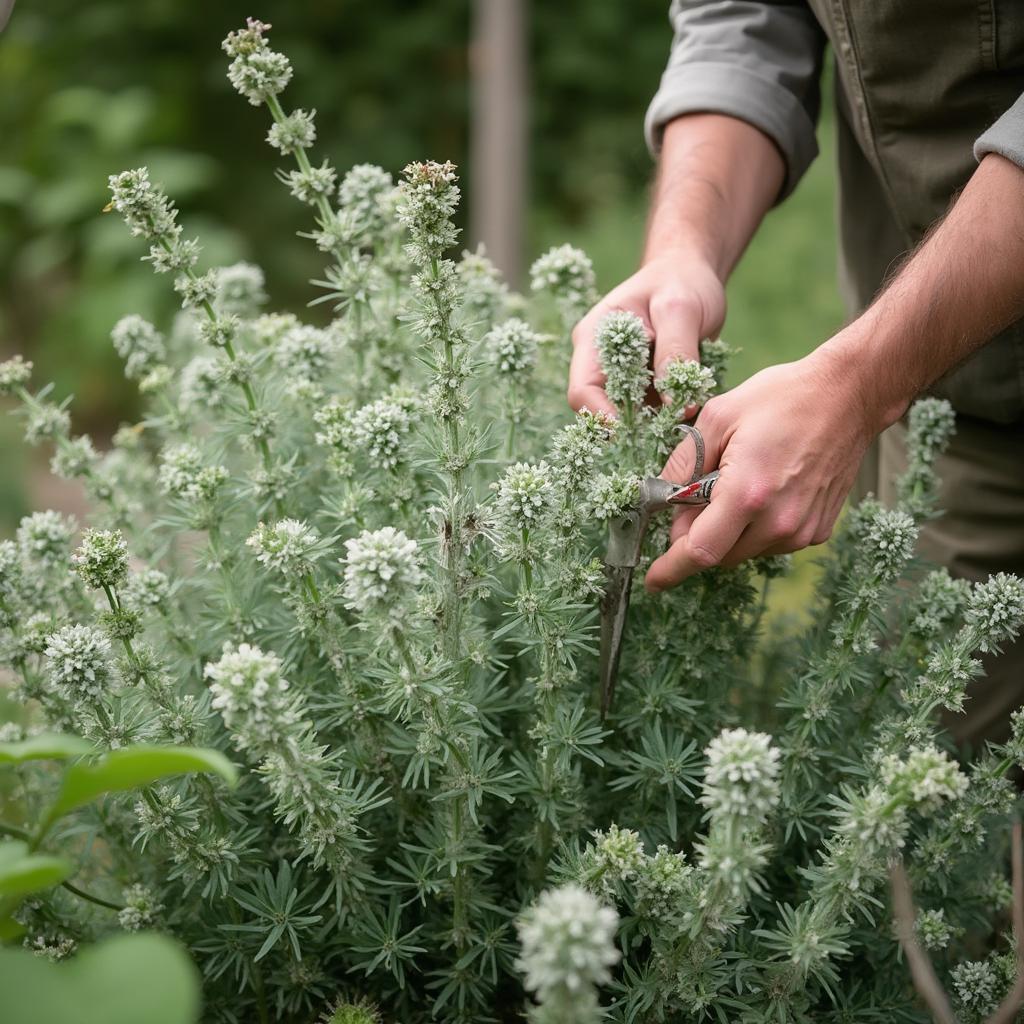 Pruning Dusty Miller for Bushy Growth