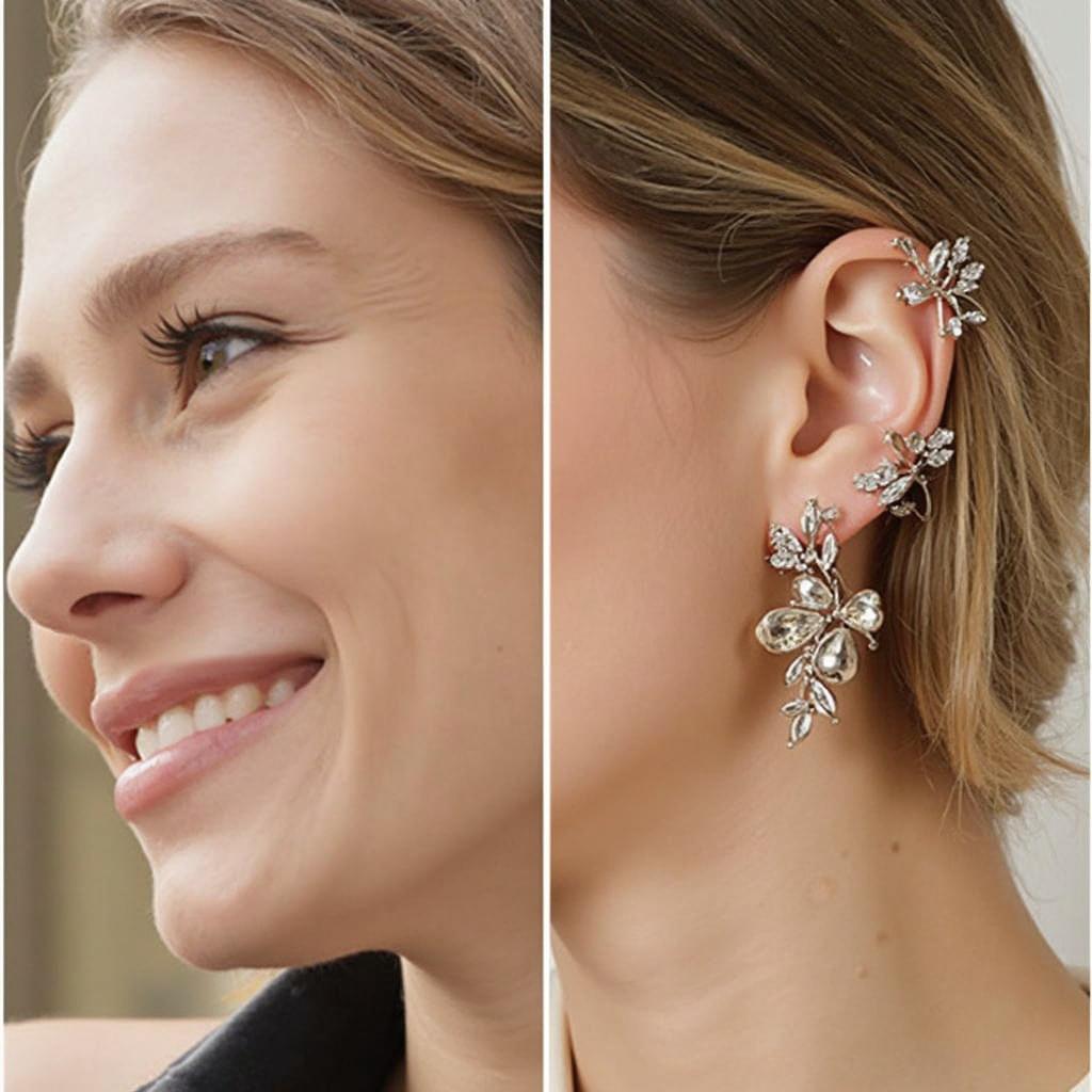 Trendy Ear Cuffs and Stud Earrings for Long Faces