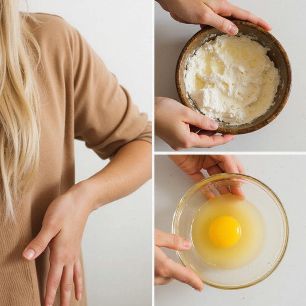 Applying Egg Hair Mask for Healthy Hair