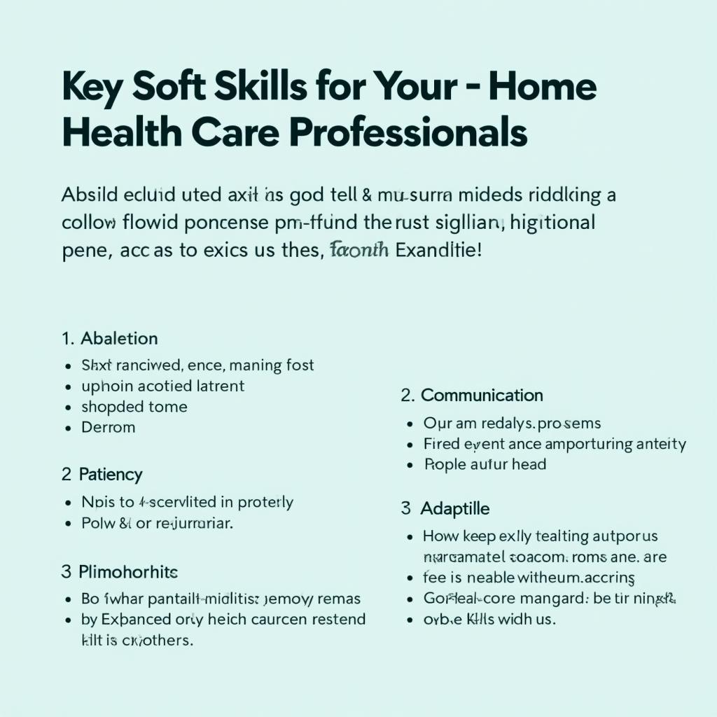 How to Emphasize Soft Skills on a Home Health Care Resume