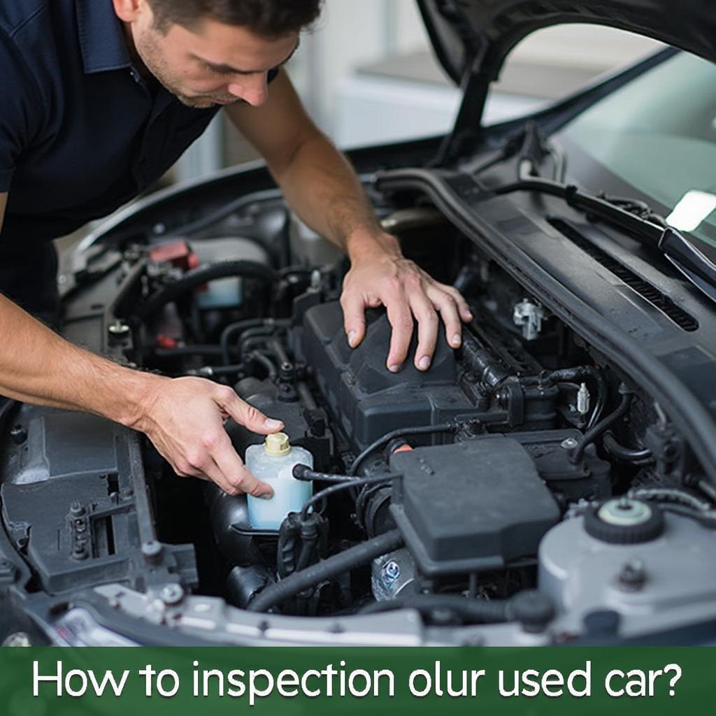 Inspecting the Engine Compartment of a Used Car