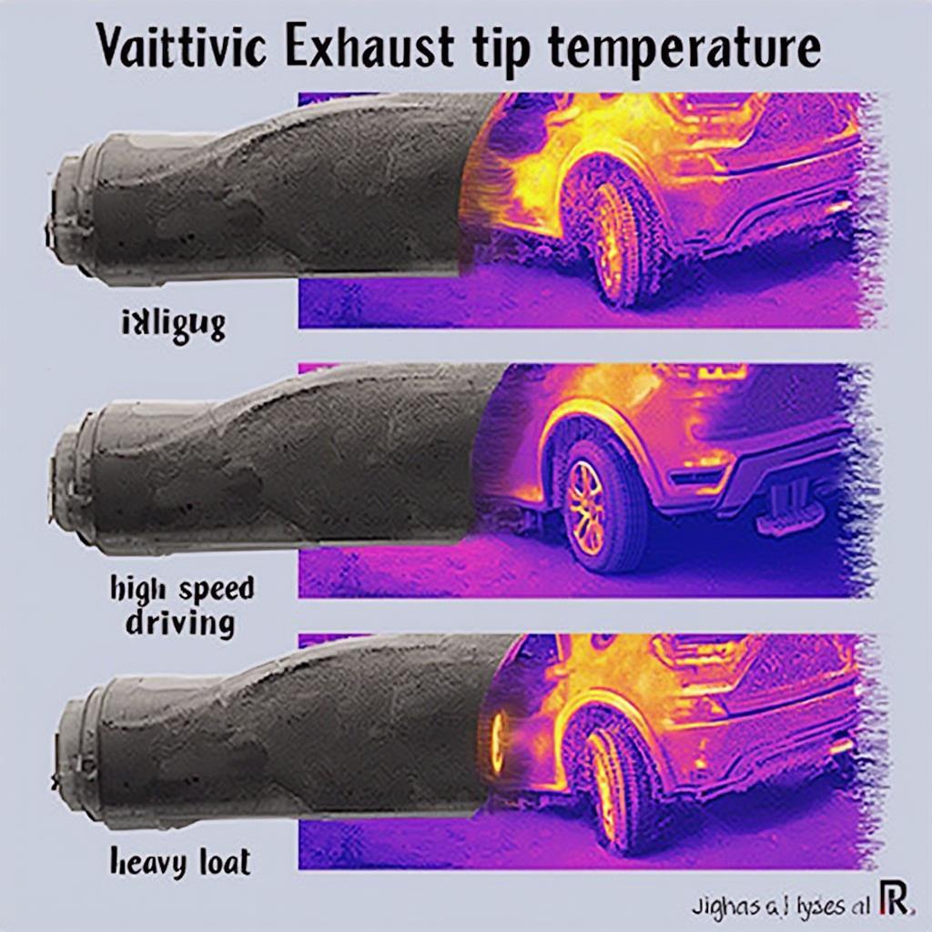 Exhaust Tip Temperature Variation Based on Engine Conditions