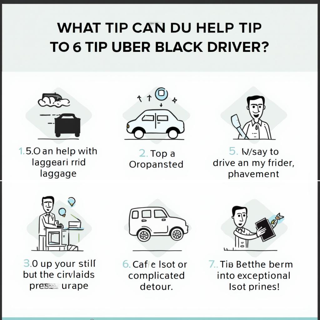 Factors that influence tipping for Uber Black: Luggage assistance, driver professionalism, and difficult routes.