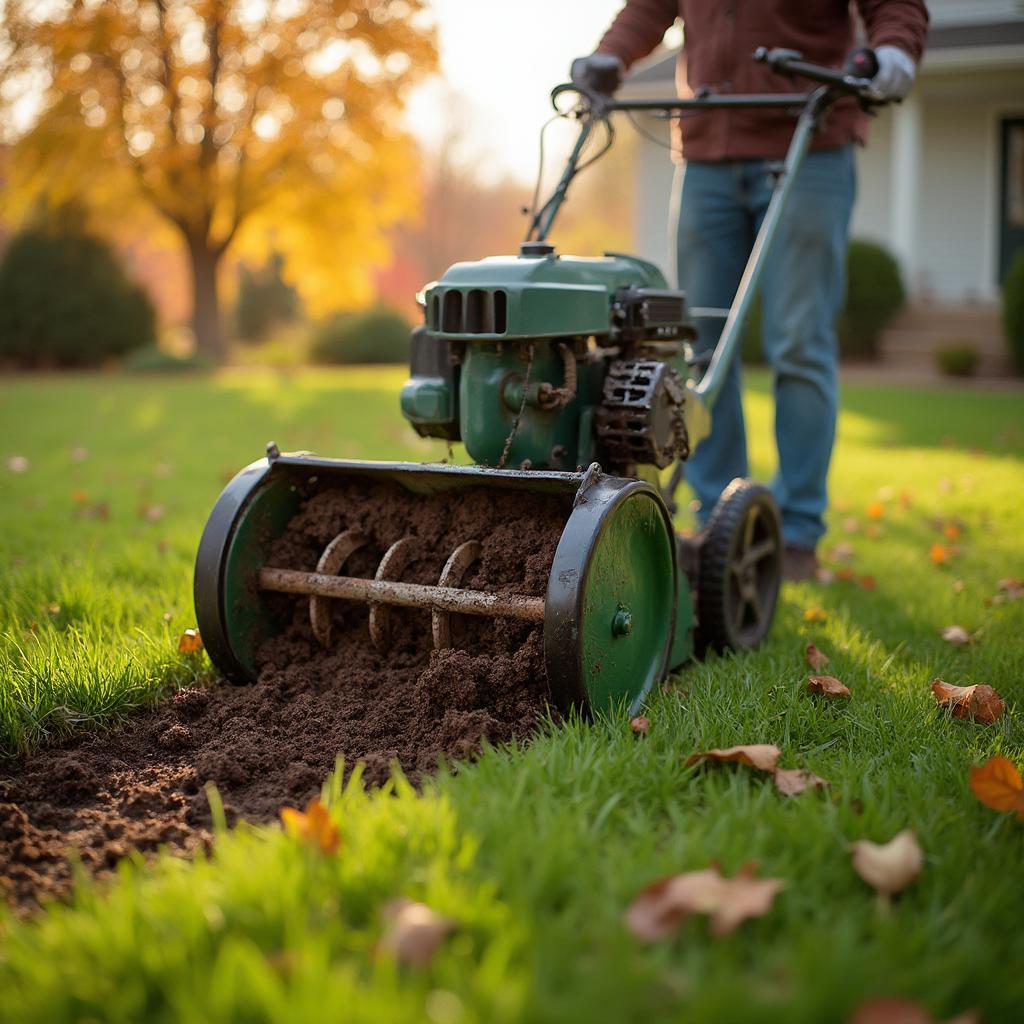 Fall Lawn Aeration in Minnesota