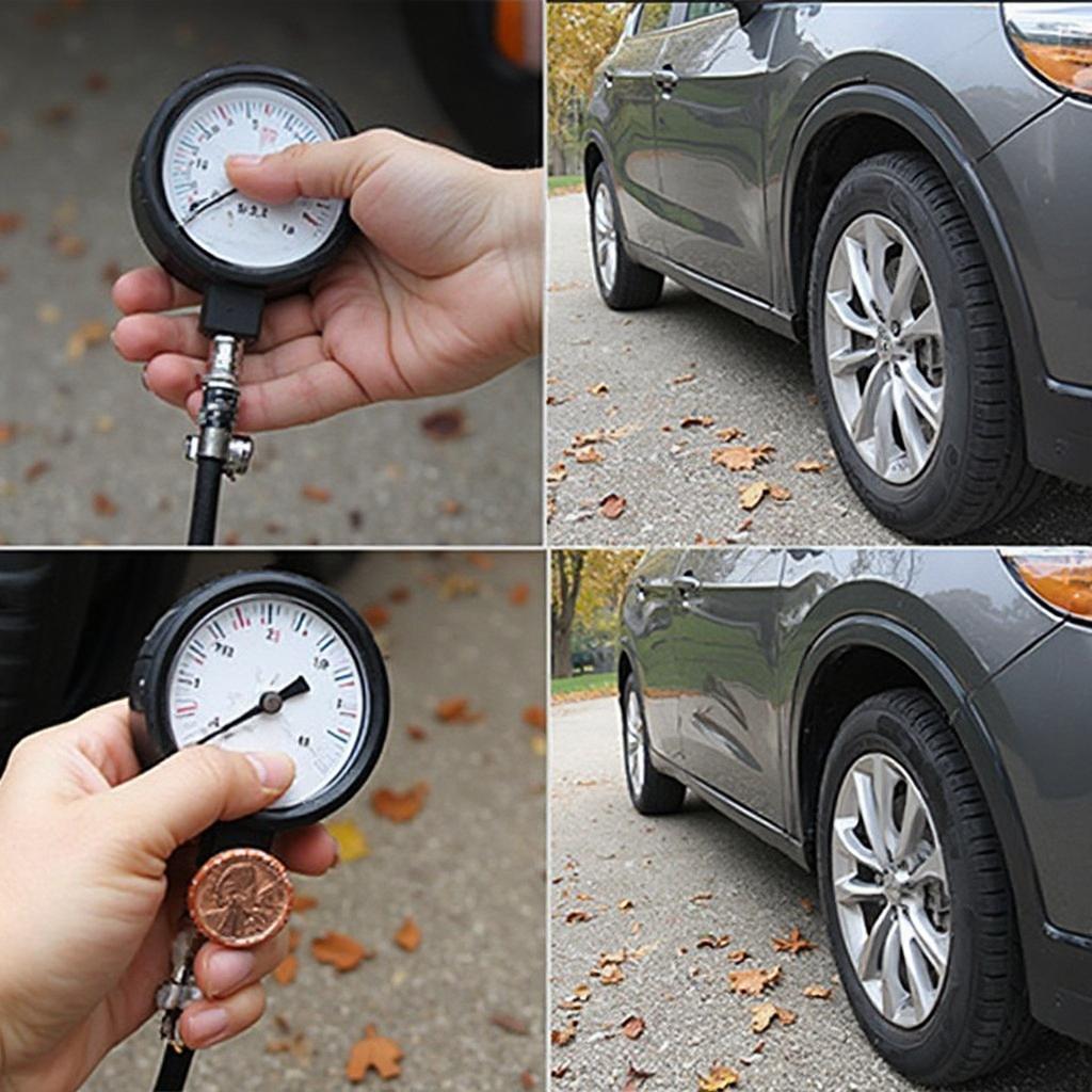 Checking Tire Pressure and Tread Depth in Fall