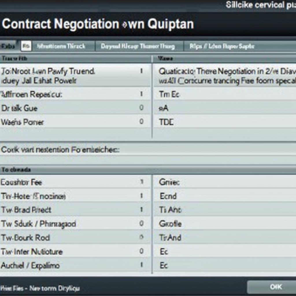 FIFA 12 Contract Negotiation Screen