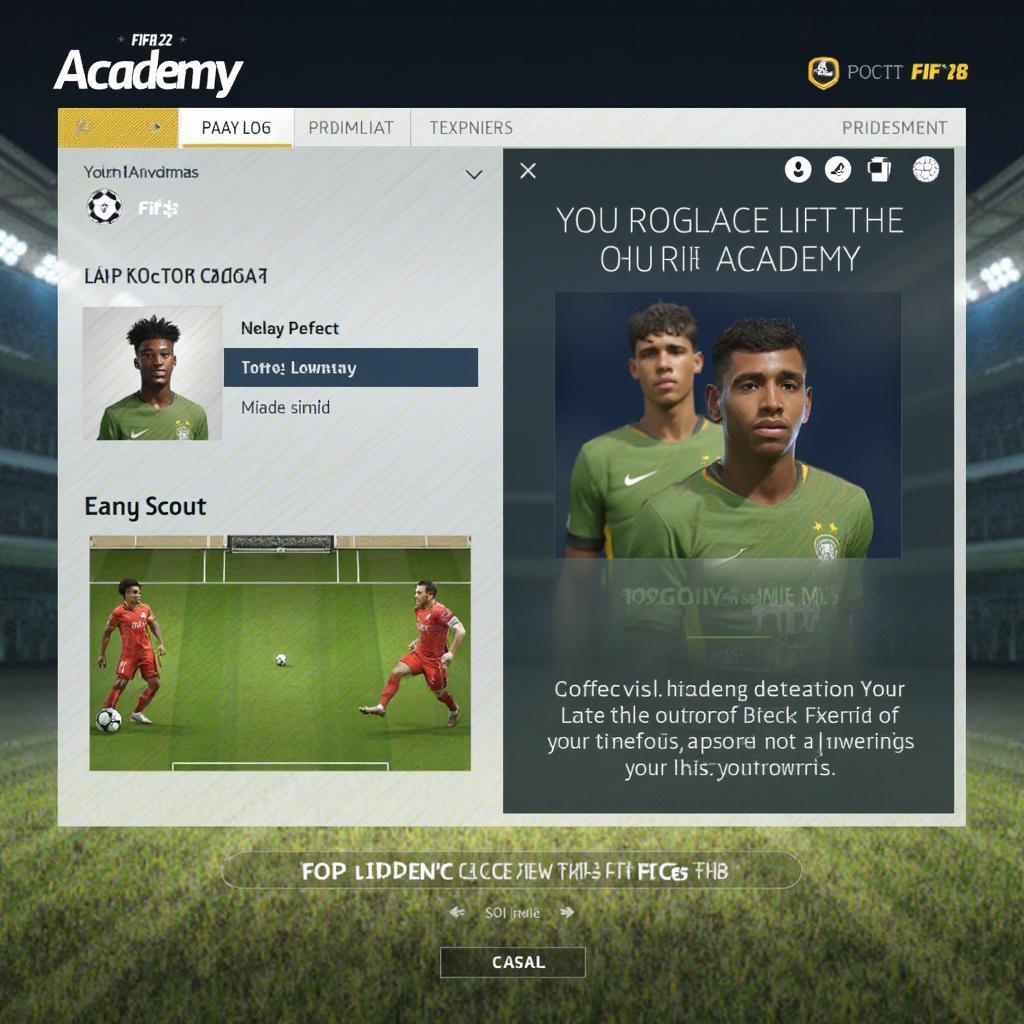 Scouting young players in the FIFA 22 Youth Academy