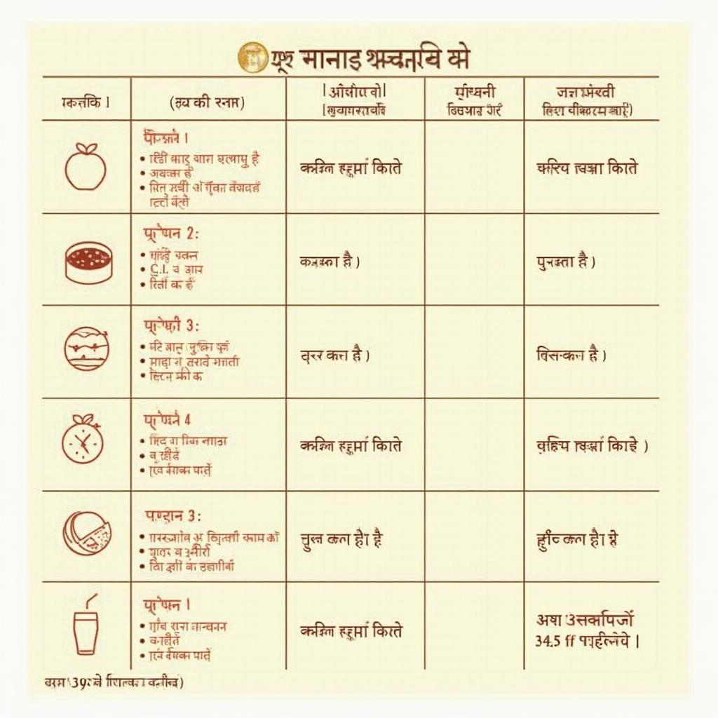 Fifth Month Pregnancy Diet Chart in Hindi