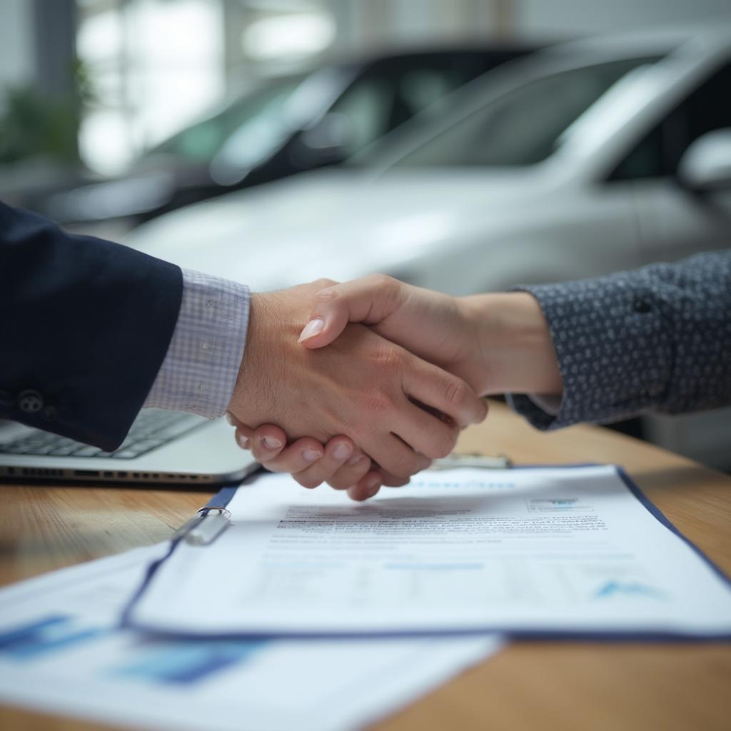 Finalizing the purchase of a used car