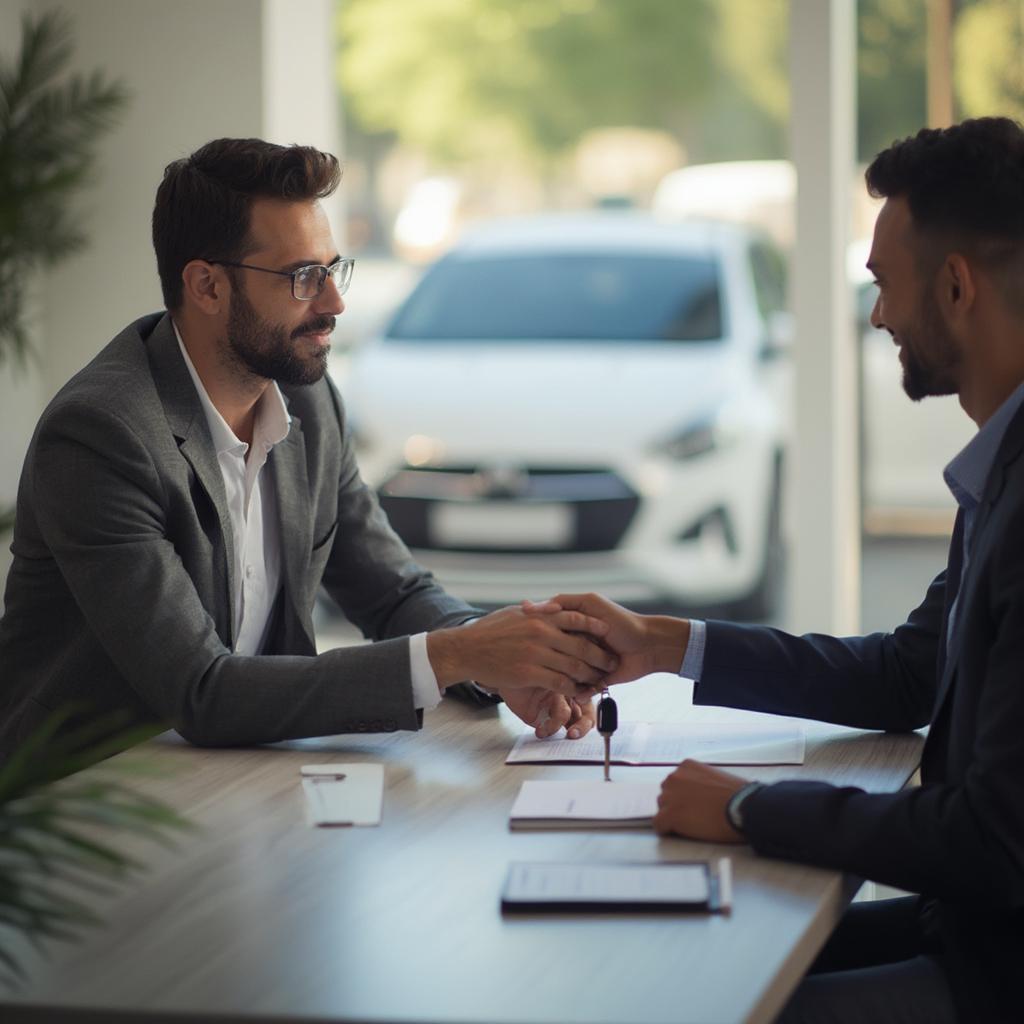 Finalizing Used Car Purchase Paperwork