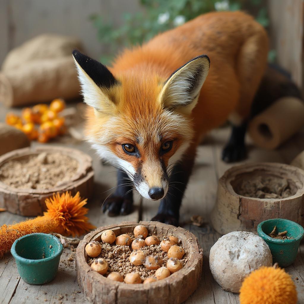 Enrichment Toys for a Russian Silver Tipped Fox