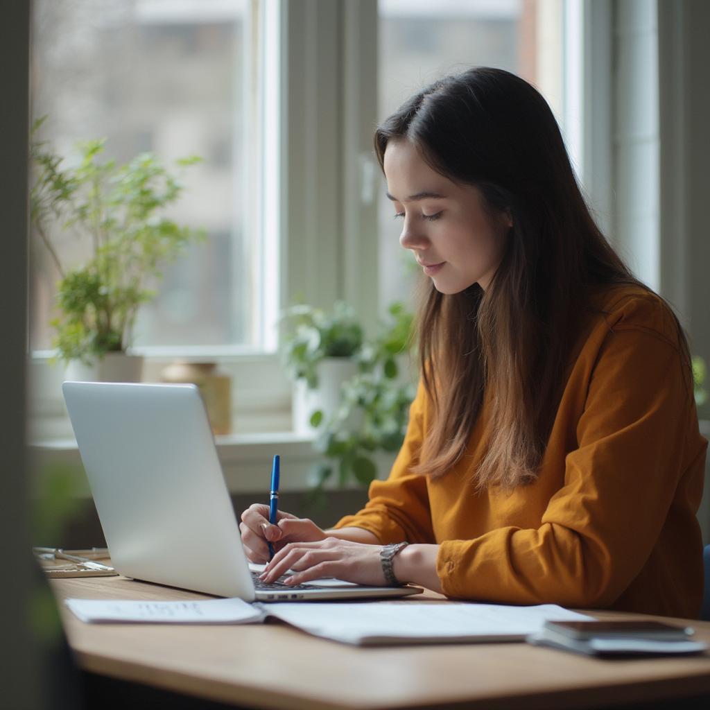 Graduate student planning their career path after graduation