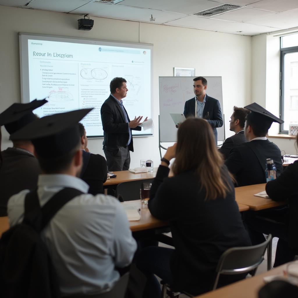 Graduates attending a professional development workshop to enhance their skills.