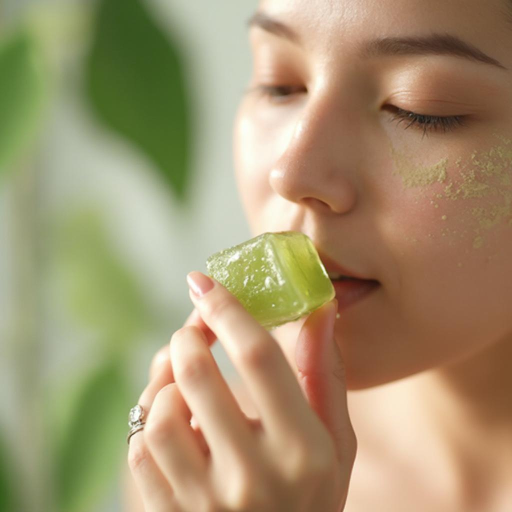 Using Green Tea Ice Cubes for a Refreshing Facial