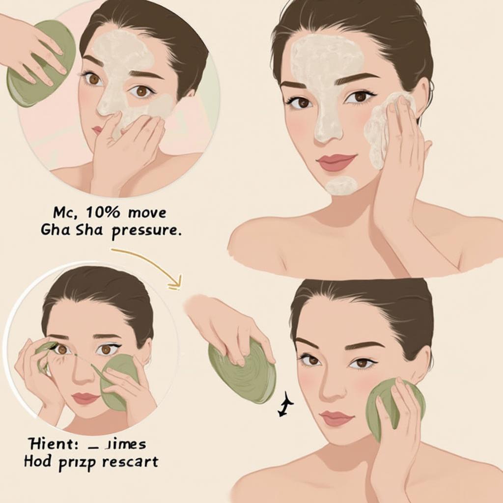 Gua Sha facial massage technique demonstration