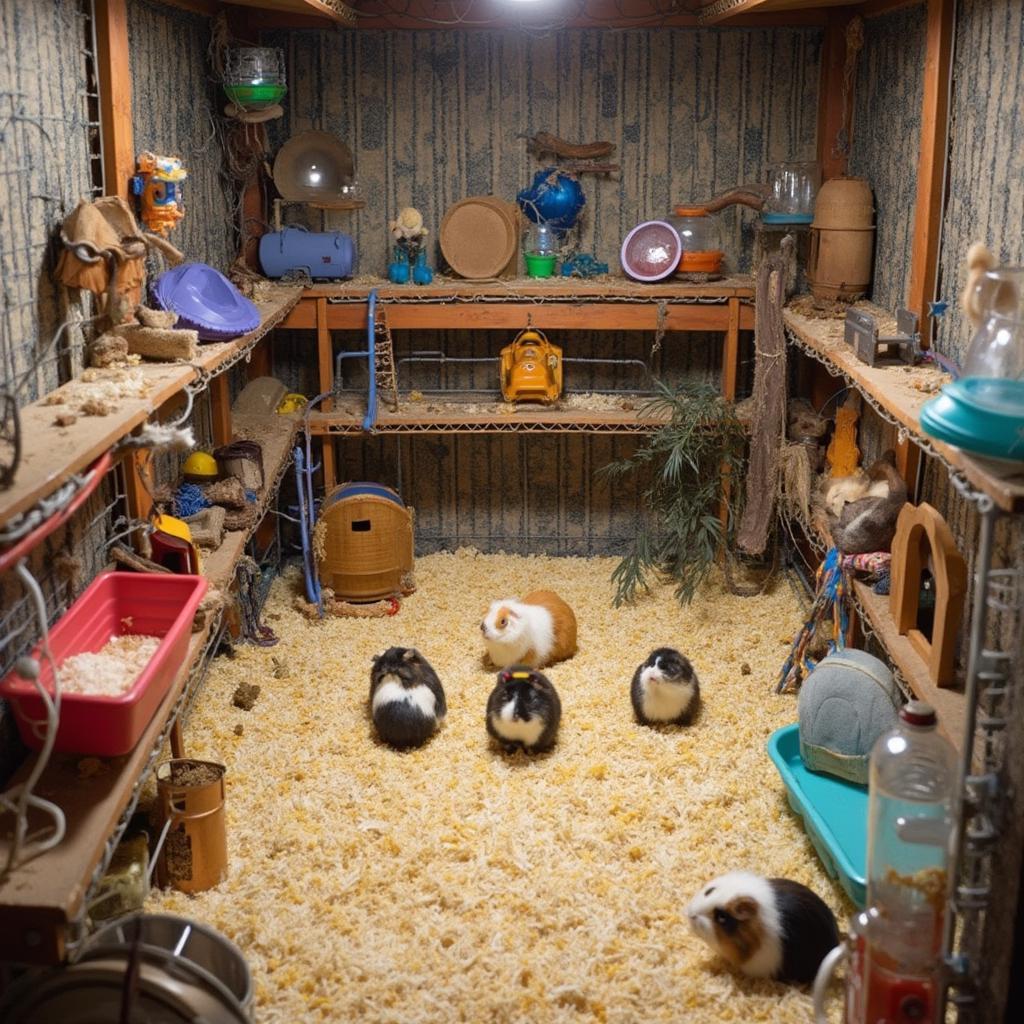 Spacious Guinea Pig Cage Setup