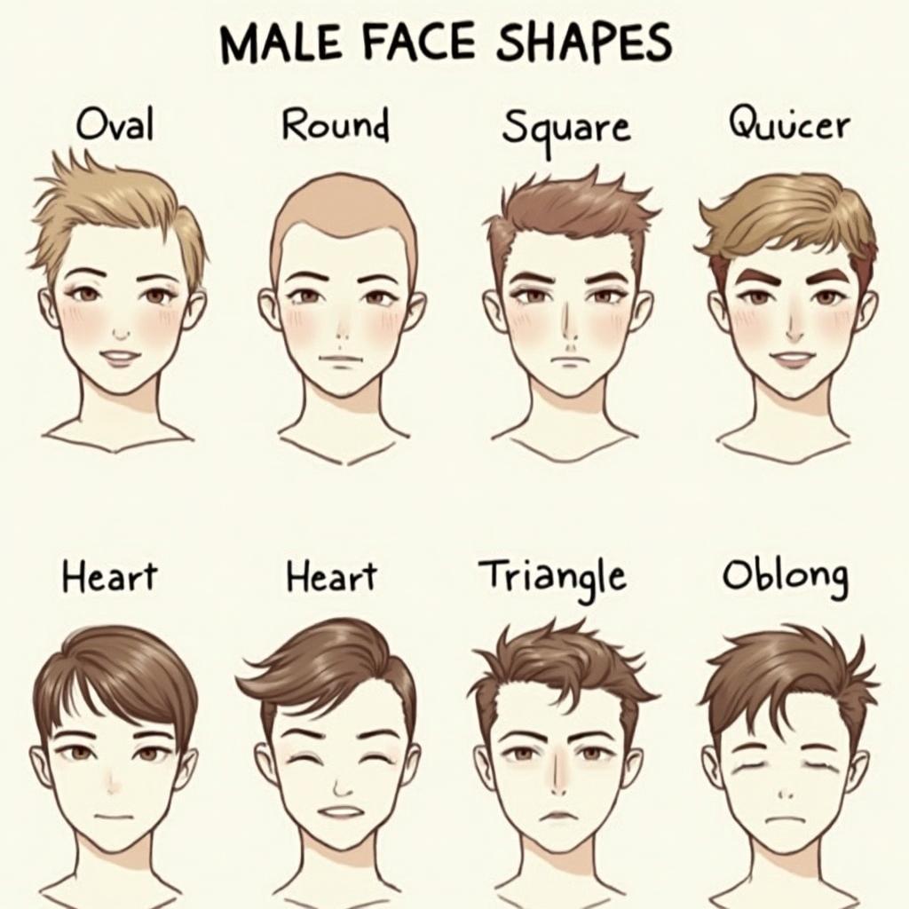 Men's Haircut Face Shape Chart