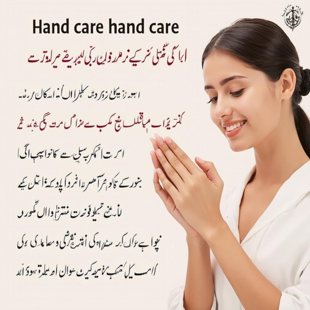 Daily hand care routine for Urdu speakers