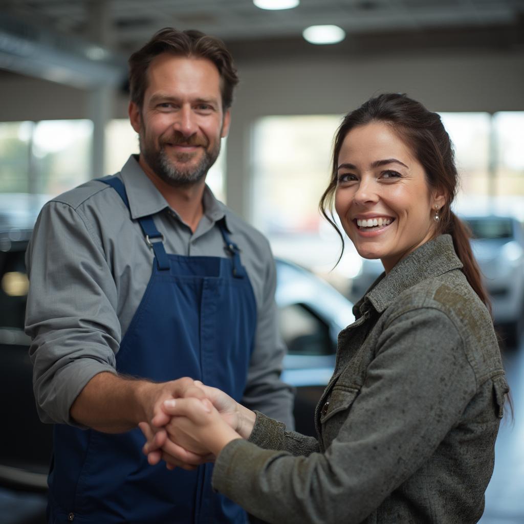 Happy Car Detailer Receiving a Tip