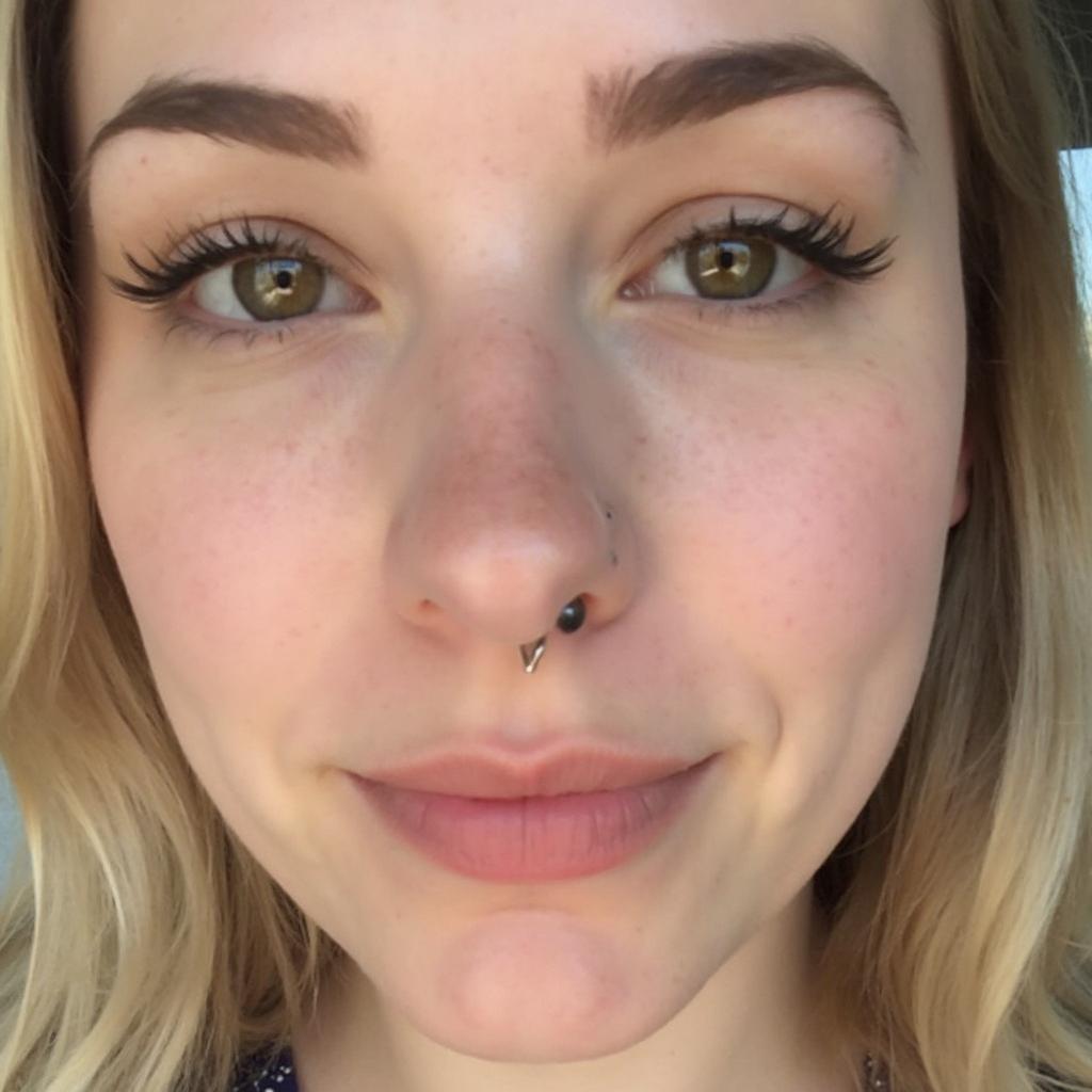 A Healed and Healthy Septum Piercing