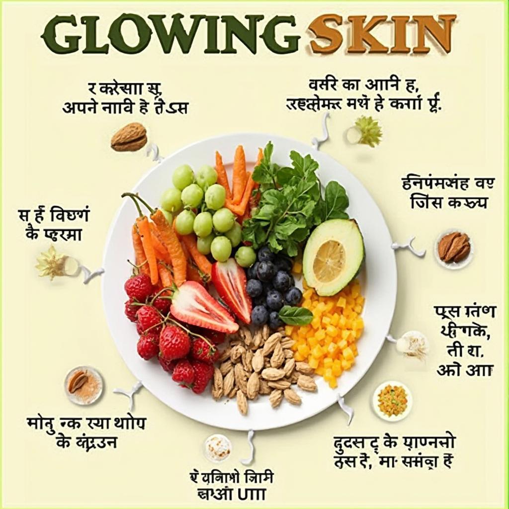 Healthy Diet for Glowing Skin in Hindi