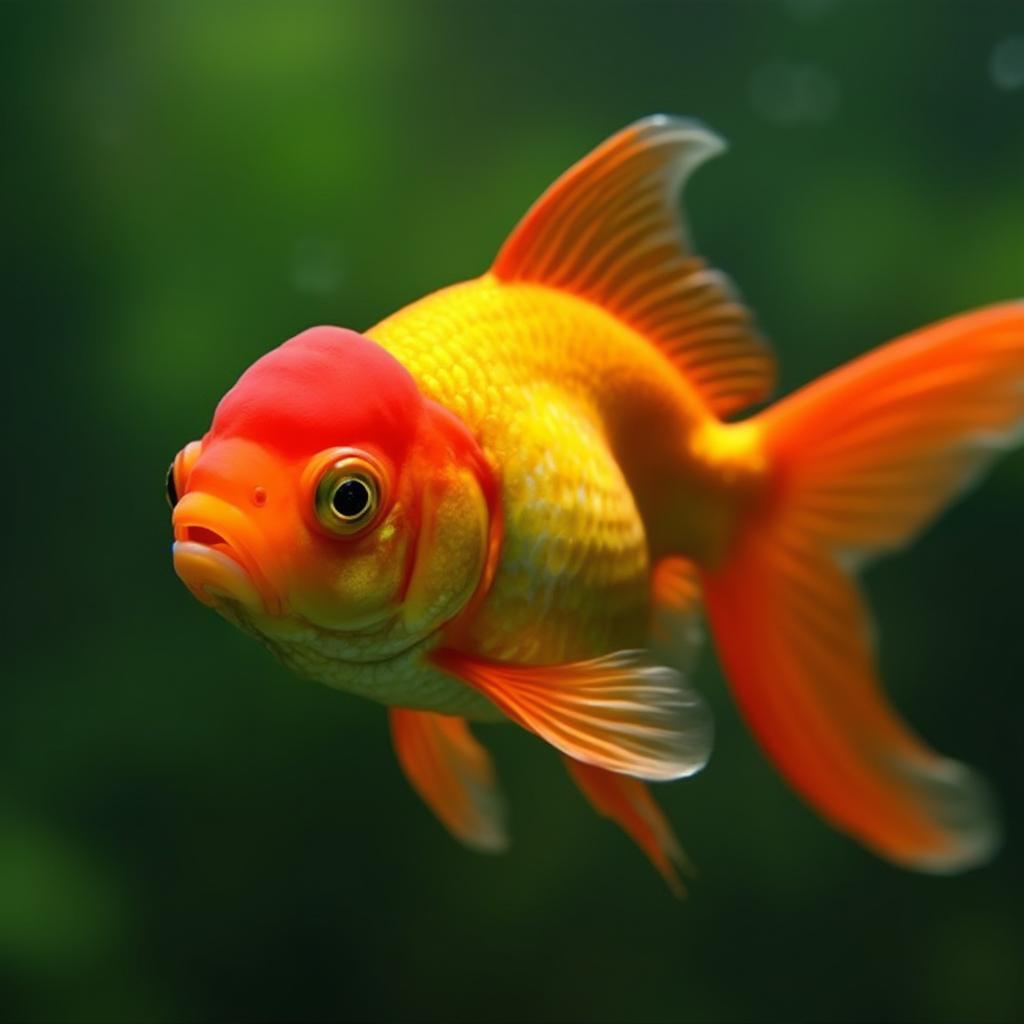 A healthy, active goldfish