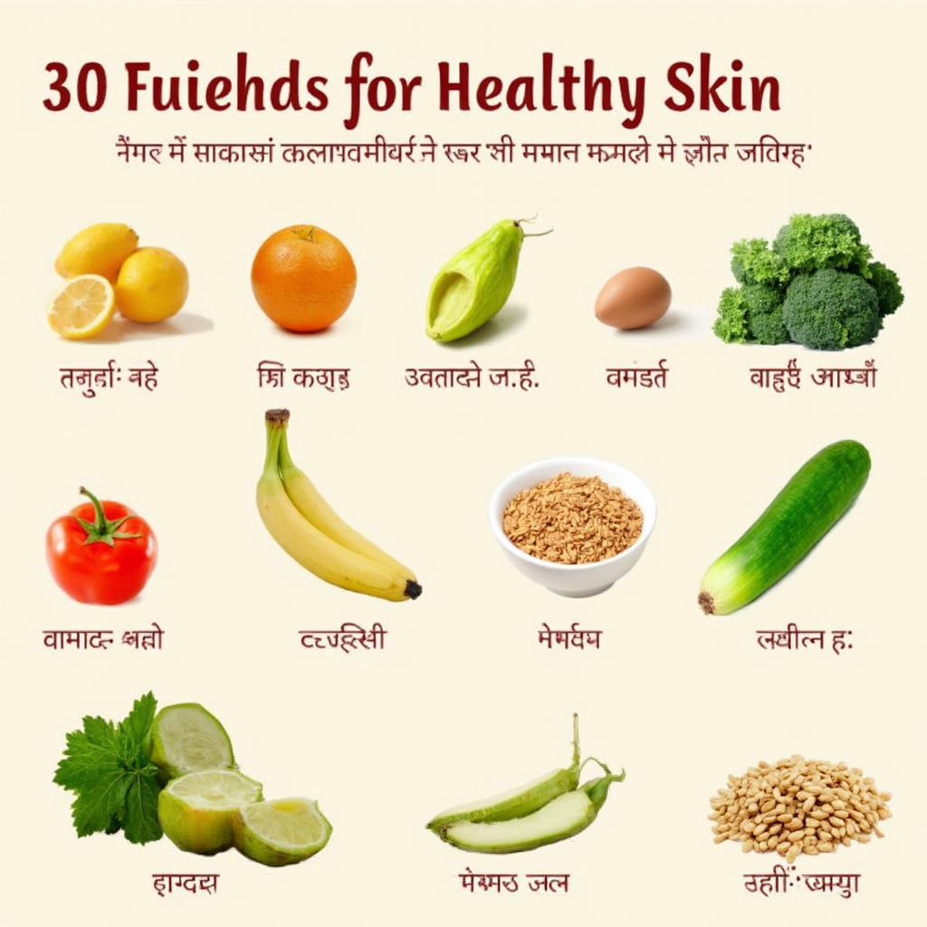 Dietary Tips for Healthy Skin in Hindi