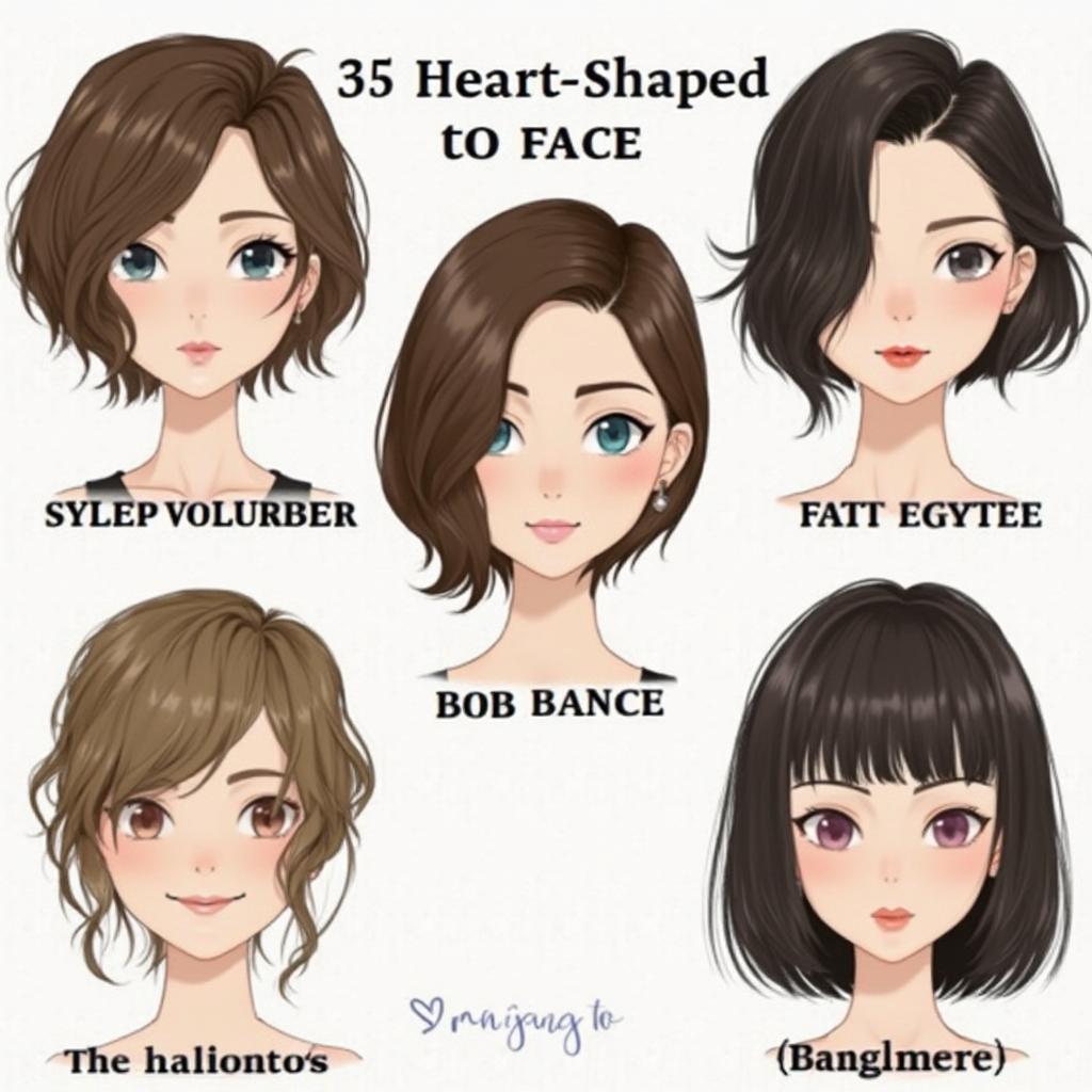 Perfect Hairstyles for Heart-Shaped Faces