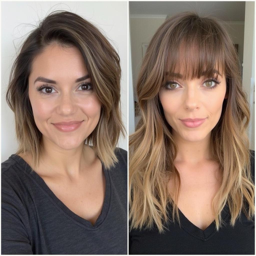 Heart-Shaped Face Hairstyles: Chin-Length Bob and Side-Swept Bangs