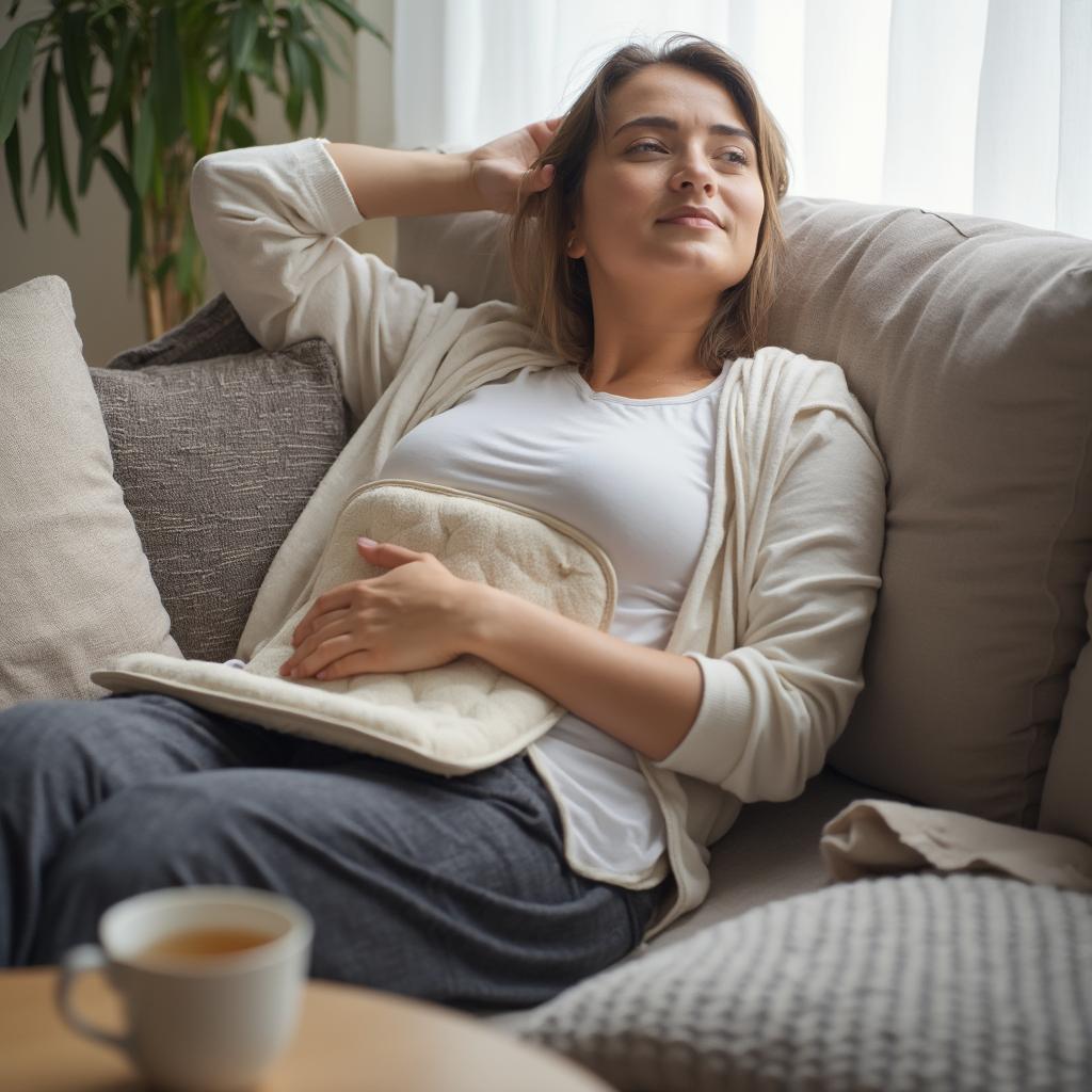 Using a heating pad for UTI pain relief